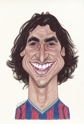 Cartoon: Zlatan Ibrahimovic (medium) by Gero tagged caricature