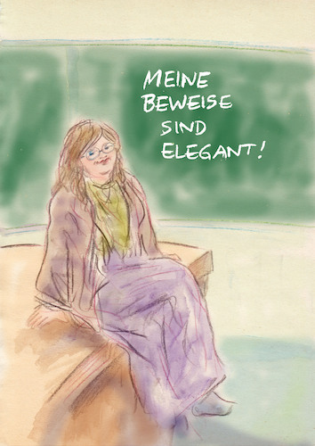 Cartoon: Eleganz (medium) by Bernd Zeller tagged math2022