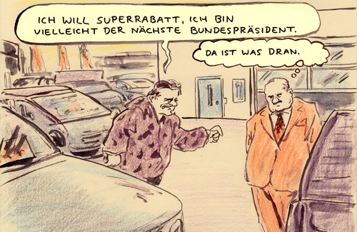 Cartoon: VIP-Rabatt (medium) by Bernd Zeller tagged privatkredit,wulff,geerkens,maschmeyer,rabatt,vip