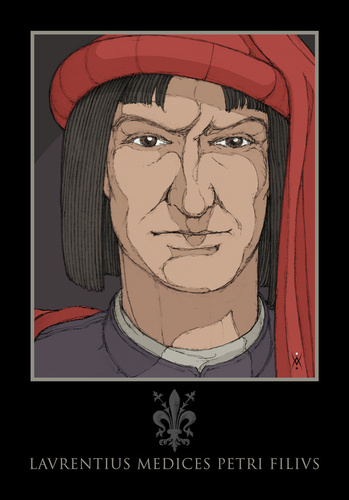 Cartoon: Lorenzo De Medici (medium) by spiresvortex tagged florence,firenze,history