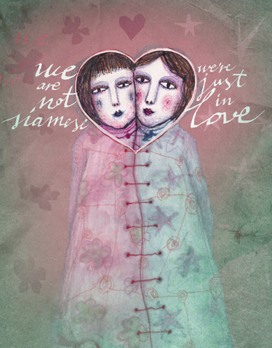 Cartoon: Love (medium) by VLADIMIR tagged love,illustration,cartoon,siamese