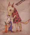 Cartoon: What is going on? (small) by VLADIMIR tagged illustration,animals,guns,colors