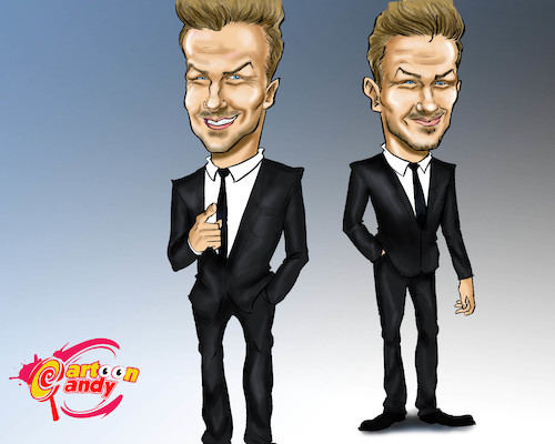David Beckham By Marycaricature | Famous People Cartoon | TOONPOOL