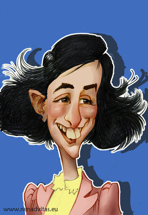 Cartoon: ANA FRANK (medium) by Nenad Vitas tagged diary,ana,frank,ww2,holokaust