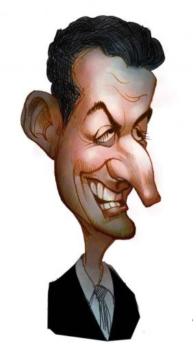 Cartoon: Nicolas Sarkozy (medium) by Nenad Vitas tagged politics,president,france,portrait