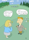 Cartoon: Schall zu langsam (small) by WiesenWerner tagged golf,fore,rufen,warnen,abschlag