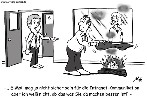 Cartoon: Computer-Cartoon No. 6 (medium) by Portraits-Karikaturen tagged cartoon,karikatur,illustration,cartoons,karikaturen,illustrationen,datenschutz,datenschützer,computer,pc,it,sicherheit,büro