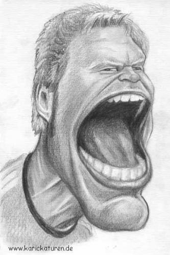 Cartoon: Fußball - Oliver Kahn - 2004 (medium) by Portraits-Karikaturen tagged fußball,fußballkarikatur,fußballspieler,fussball,fussballspieler,fussballkarikatur,oliver,kahn,schreien,bayern,münchen