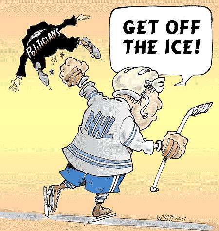Cartoon: Get off the ice! (medium) by wyattsworld tagged sports,hockey,politics