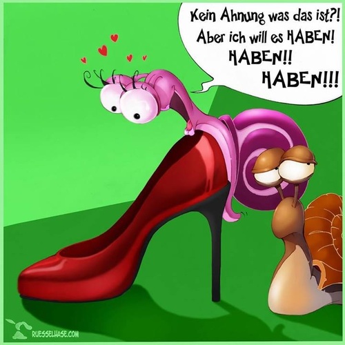 Cartoon: Schnecken-Schuh (medium) by Charmless tagged schnecken,schuh,typisch,frau