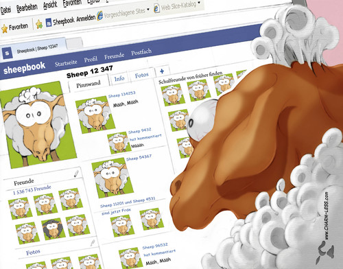 Cartoon: Sheepbook (medium) by Charmless tagged zuckerbook