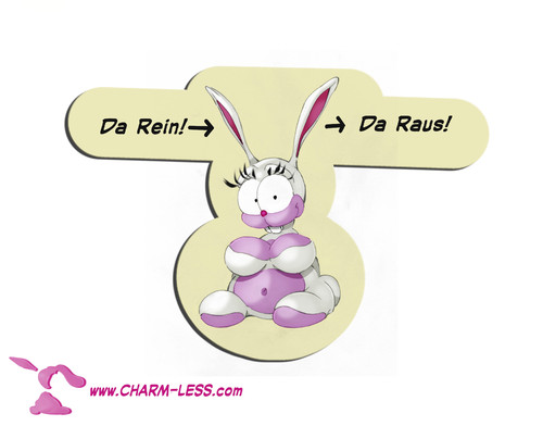 Cartoon: TopTittenhase ReinRaus (medium) by Charmless tagged toptittenhase,hase,nicht,zuhören,naiv