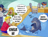Cartoon: Delphin 2 (small) by Charmless tagged delphin,delphintrainer,reporter,reporterin