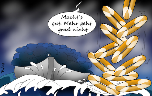 Cartoon: Hilfe vor Ort (medium) by Fish tagged flüchtlinge,mittelmeer,hilfe,menschlichkeit,bott,rettungsringe,vor,ort,merz,friedrich,cdu,afd