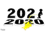 Cartoon: 2020 zum Vergessen (small) by Fish tagged 2021,2020,jahr,zahlen,jahreswechsel,neujahr,mann,urin,pinkeln,pfütze