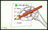 Cartoon: Corona-to do list (small) by Fish tagged corona,covid19,virus,epidemie,pandemie,ansteckung,quarantäne,tod,krank,fish