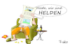 Cartoon: Corona Helden (small) by Fish tagged corona,helden,ansteckung,video,bundesregierung,pandemie,hilde,faulheit,nichtstuer,faulpelze