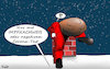 Cartoon: Impfnachweis (small) by Fish tagged corona impfen lockdown weihnachtsmann schornstein dach schnee impfnachweis test