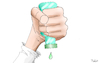 Cartoon: Impfstoffmangel (small) by Fish tagged impfstoff,mangel,impfen,ansteckung,lockdown,corona,eu,astrazeneca,biontech,pfizer,moderna,hand,fazst,impfdose,ausquetschen