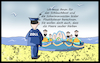 Cartoon: Plastiksteuer (small) by Fish tagged steuer,plastik,schlauchboot,schwimmweste,flüchtlinge,flucht,migration,mittelmeer,zoll,haushalt,eu,brexit,zollbeamter