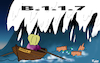 Cartoon: Ursula vor der Welle (small) by Fish tagged corona,welle,eu,europa,impstoffmangel,impftermine,kommision,von,der,leyen,ursula