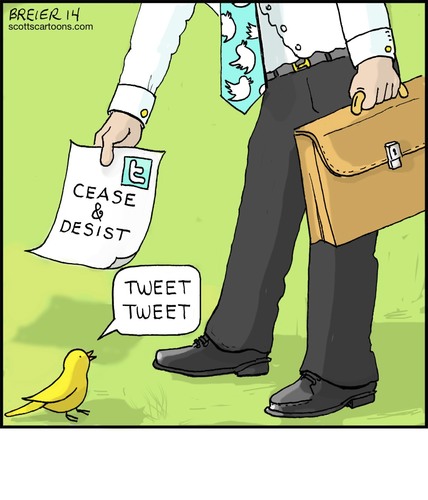 Cartoon: Tweet (medium) by noodles tagged tweet,twitter,lawyer,bird