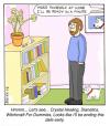 Cartoon: bookshelf profiling (small) by noodles tagged dating