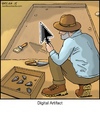 Cartoon: Digital Artifact (small) by noodles tagged digital,artifact,computer,cursor,pointer,archeology,dig