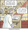 Cartoon: Distracted Preaching (small) by noodles tagged priest,texting,church,pray,distracted