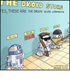 Cartoon: Droid Store (small) by noodles tagged star,wars,droids,r2d2,u2,terminator,noodles