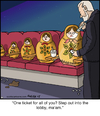Cartoon: Nesting Dolls Scam (small) by noodles tagged nesting,dolls,movie,theater,ticket,noodles,film