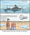 Cartoon: Shamu (small) by noodles tagged killer,whale,shamu,toilet,flush,noodles