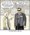 Cartoon: Terminator (small) by noodles tagged terminator schwarzenegger bach music noodles