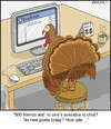 Cartoon: The Day After (small) by noodles tagged turkeys,thanksgiving,facebook,chat,computers