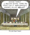 Cartoon: The Last Vegan Supper (small) by noodles tagged last,supper,jesus,leonardo,davinci,vegan