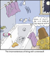 Cartoon: Werewolf (small) by noodles tagged werewolf,relationships,full,moon,bathroom,shampoo,shower