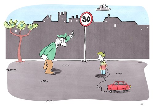 Cartoon: 30 (medium) by Pinella tagged kinder,spielen,spielstrasse,auto