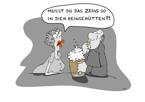 Cartoon: Meckertante (medium) by Pinella tagged kneipe,bier,meckern,meckertante