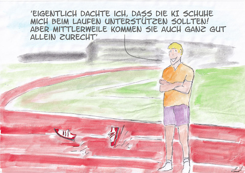 Cartoon: Hilfreiche Intelligenz (medium) by Stefan von Emmerich tagged ki,training
