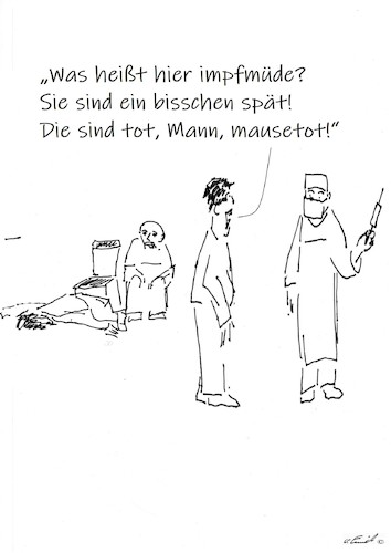 Cartoon: Impfmüde (medium) by Stefan von Emmerich tagged impfmüde