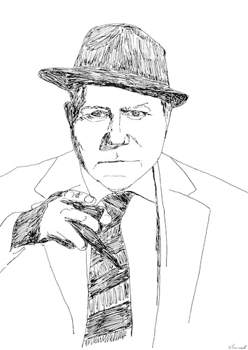 Cartoon: Jean Gabin (medium) by Stefan von Emmerich tagged jean,gabin,maigret