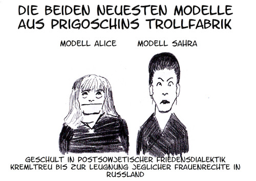 Cartoon: Putins Frieden (medium) by Stefan von Emmerich tagged putin,schwarzer,wagenknecht