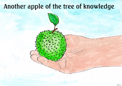 Cartoon: the apple of corona (medium) by Stefan von Emmerich tagged corona,virus,crisis