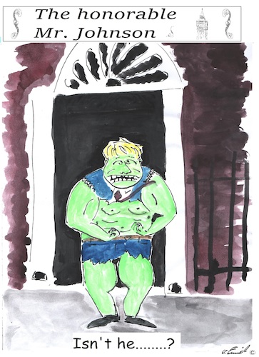 Cartoon: The honorable Mr.Johnson (medium) by Stefan von Emmerich tagged boris,johnson,hulk,karrikatur,cartoon