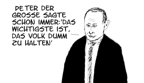 Cartoon: Zaren Weisheit (medium) by Stefan von Emmerich tagged putin