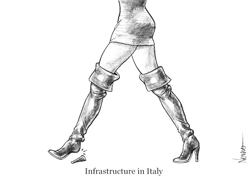 Cartoon: Italian Infrastructure (medium) by NEM0 tagged italian,infrastructure,italy,infractructure,accident,genoa,morandi,bridge,boot,woman,legs,heel,high,heels,broken,nemo,nem0,italian,infrastructure,italy,infractructure,accident,genoa,morandi,bridge,boot,woman,legs,heel,high,heels,broken,nemo,nem0