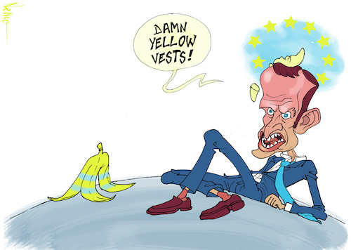 Macron Trips on a Yellow Vest