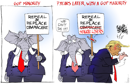 Cartoon: Repeal and Replace Losers (medium) by NEM0 tagged donald,trump,gop,republican,senate,house,white,congress,senators,obmacare,aca,afordable,care,act,obama,majority,minority,healthcare,potus,nemo,nem0,donald,trump,gop,republican,senate,house,white,congress,senators,obmacare,aca,afordable,care,act,obama,majority,minority,healthcare,potus,nemo,nem0