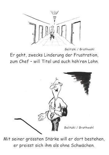 Cartoon: Schwächen und Stärken (medium) by elmario55 tagged gesellschaft,politik,allgemeines