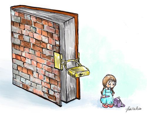 Cartoon: education (medium) by handelizm tagged education,love,book,humour,cartoon